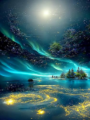 Lunyloer Pintura de diamantes, kits de arte de diamantes 5D para adultos principiantes, pintura de bordado de diamante completo, pintura de punto de