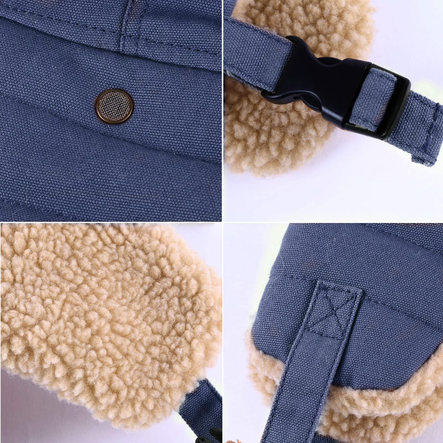 Chapka d’Hiver Chapeau de Trappeur en Fausse Fourrure Homme Chaud Bonnet Aviateur Russe Trooper Ushanka Chapeau de Chasse avec Oreille Rabat