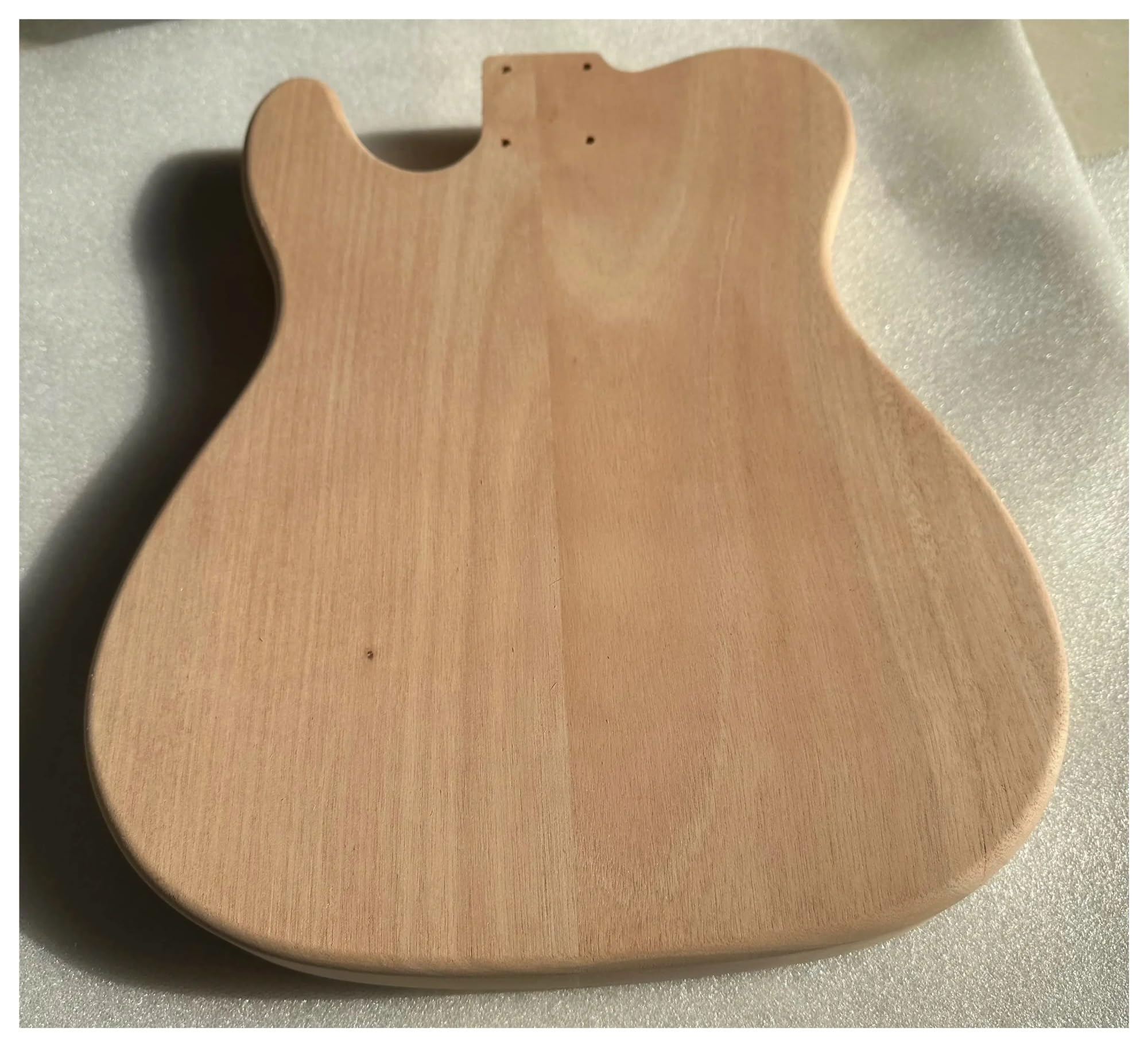Cuerpo de guitarra eléctrica HS, madera de caoba sin terminar, orificio F, bolsillo de 5,65 cm, reemplazo de bricolaje, pieza de barril TL