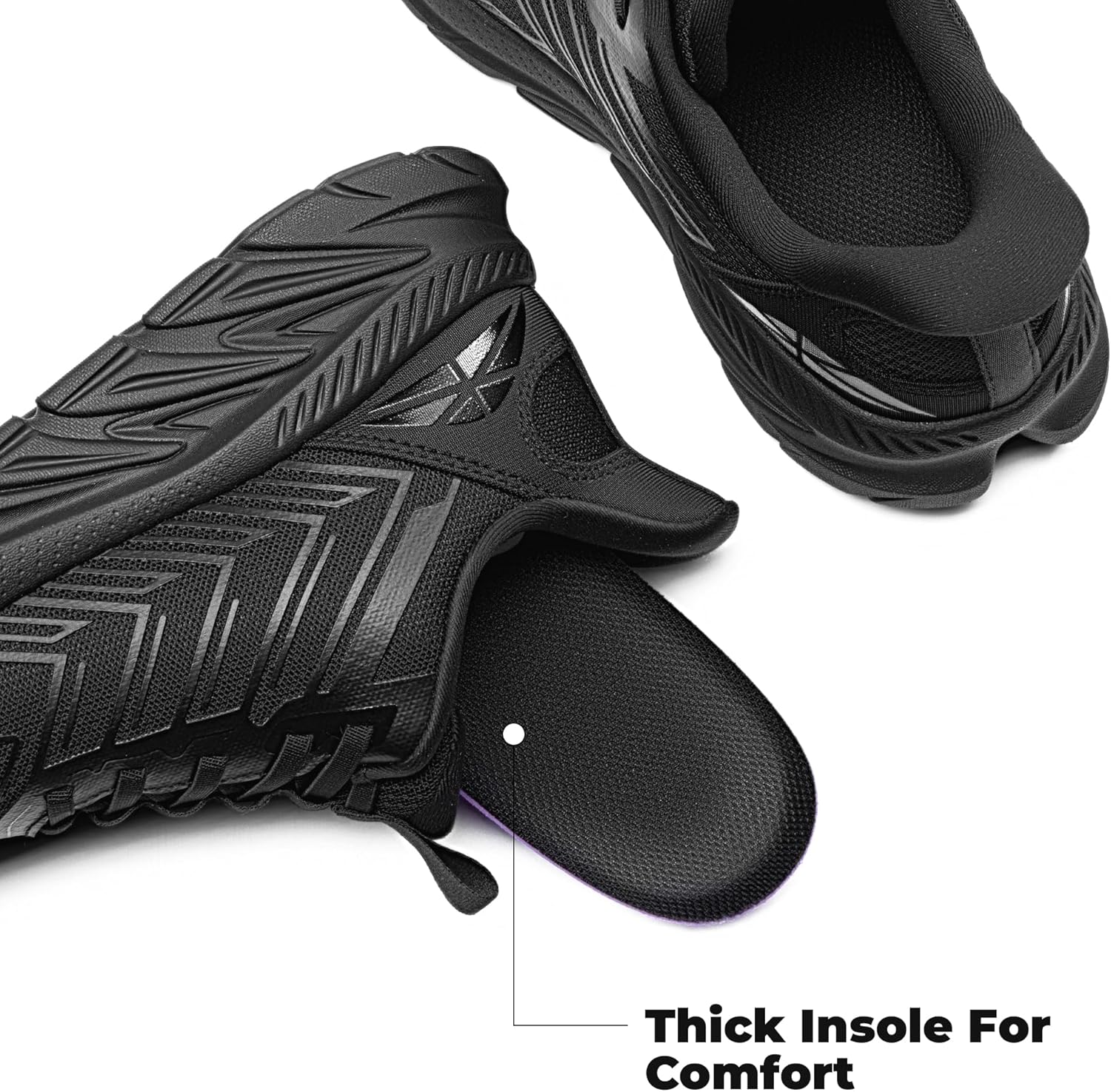 Women's Slip On Walking Shoes Running Comfortable Tennis Breathable Non Slip Athletic Gym Workout Cross Training Fashion Sneakers - Image 6