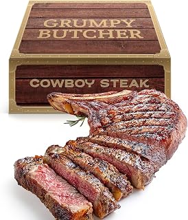 Grumpy Butcher Wagyu Beef Cowboy Steak - Dry Aged Bone-In Ribeye (2.5-3 lb) Steakhouse Quality