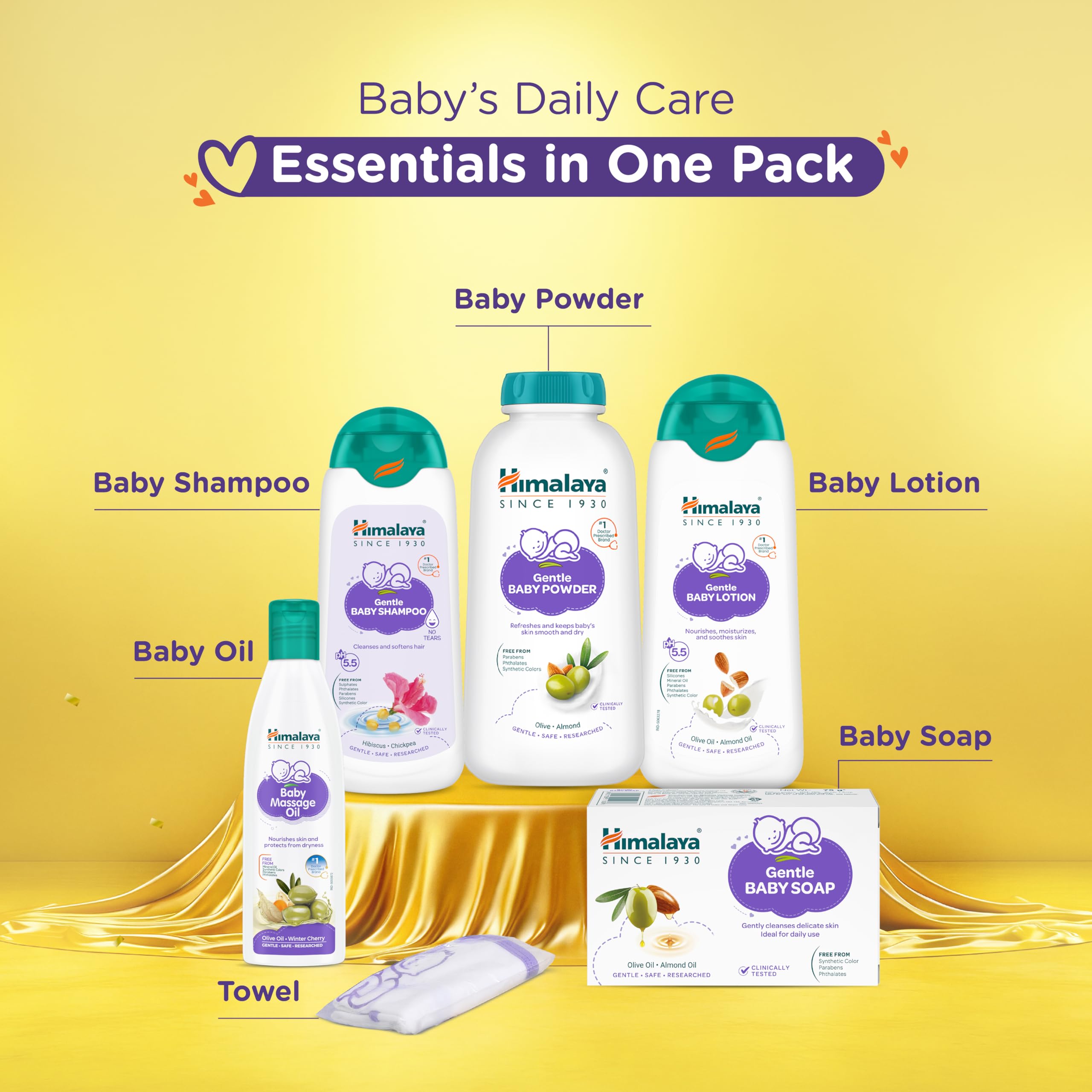 Himalaya Baby Golden Gift Pack | Chance to Win a Gold Voucher Worth ₹1 Lakh | No 1 Dr Recommended Brand | Complete Baby Care Kit |Safe for Newborns 1