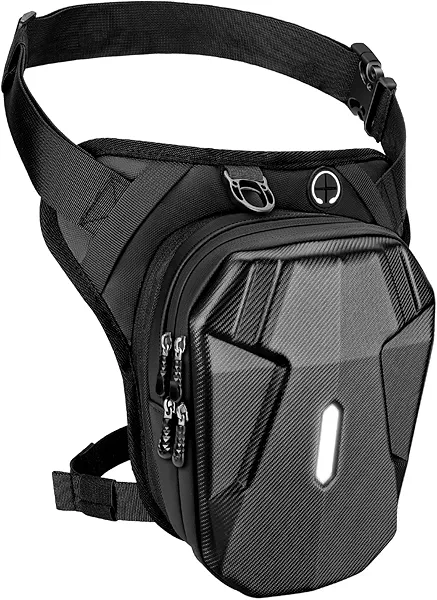ISEYOU Thigh Bag, Motorcycle Leg Bag for Men Women, Drop Leg Bag with Removable Leg Straps, Multifunctional Gear Bags for Cycling Hiking Camping Fishing Travel Outdoor