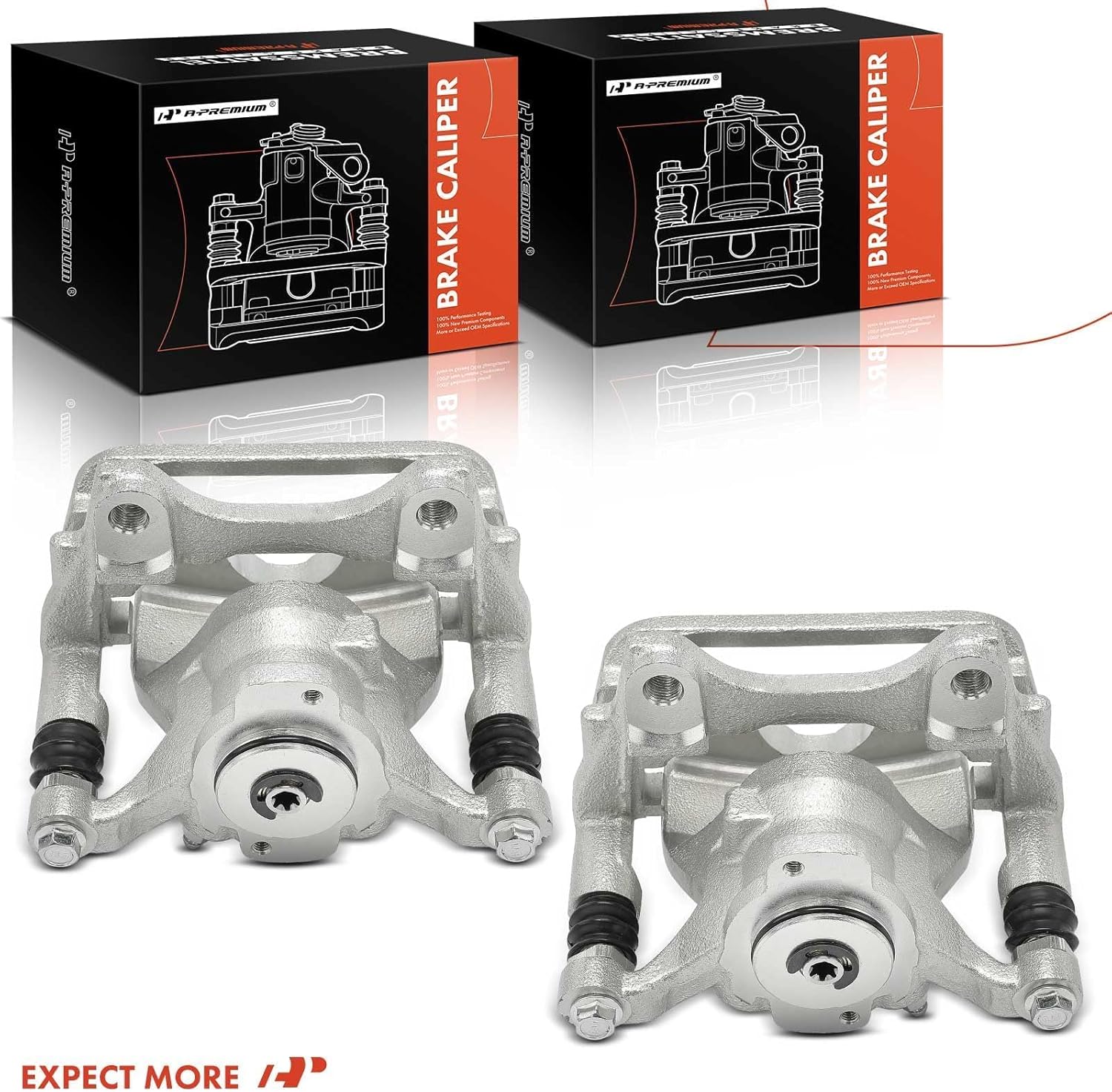 A-Premium Disc Brake Caliper Assembly with Bracket Compatible with Honda CR-V CRV 2017-2022 - Rear Driver and Passenger - 2-PC set