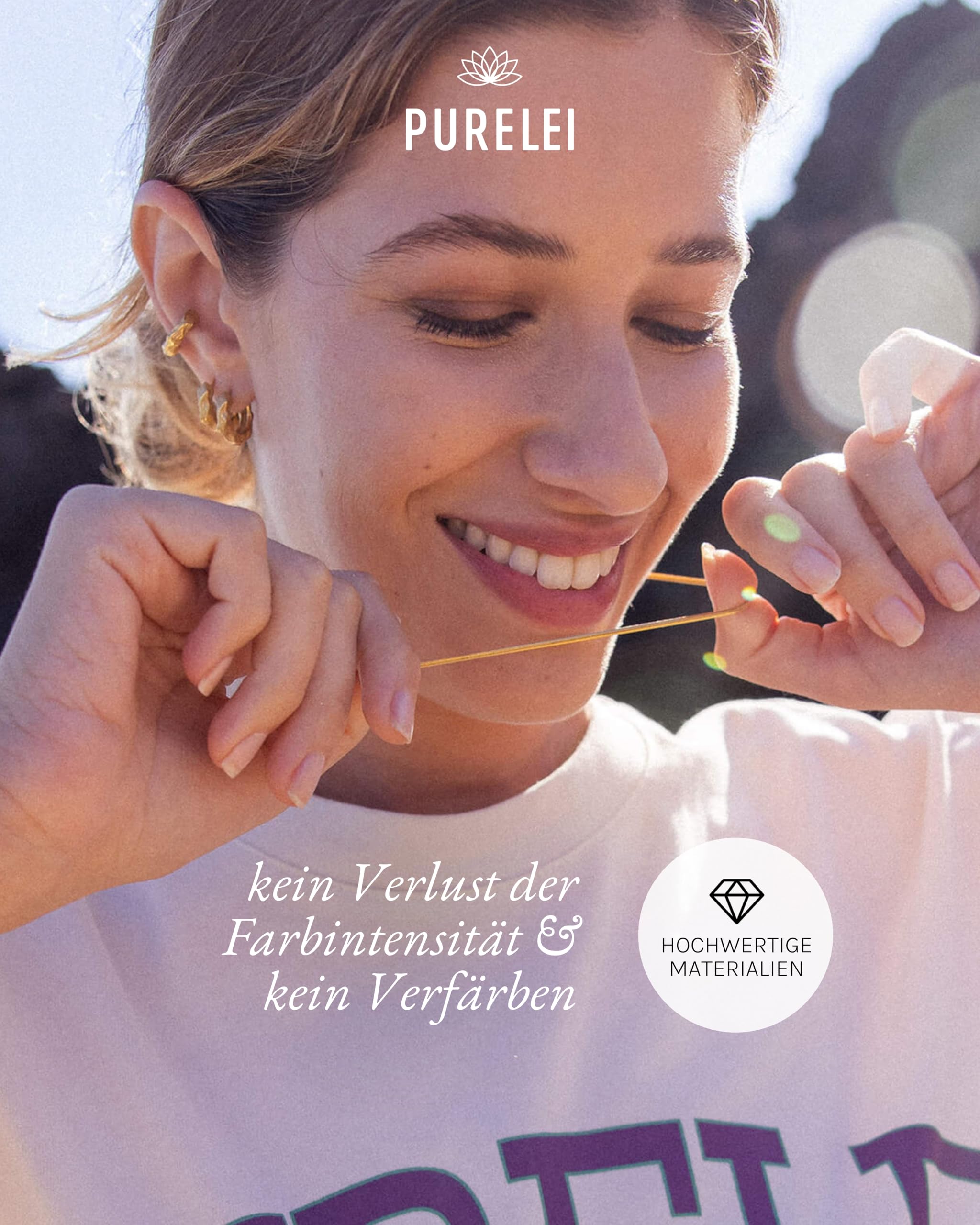 Purelei Sleeky Halskette, Halskette für Frauen aus Edelstahl mit schlichtem Design, Wasserfeste Kette Perfekt für minimalistische Looks, Lange verstellbar 40-45 cm