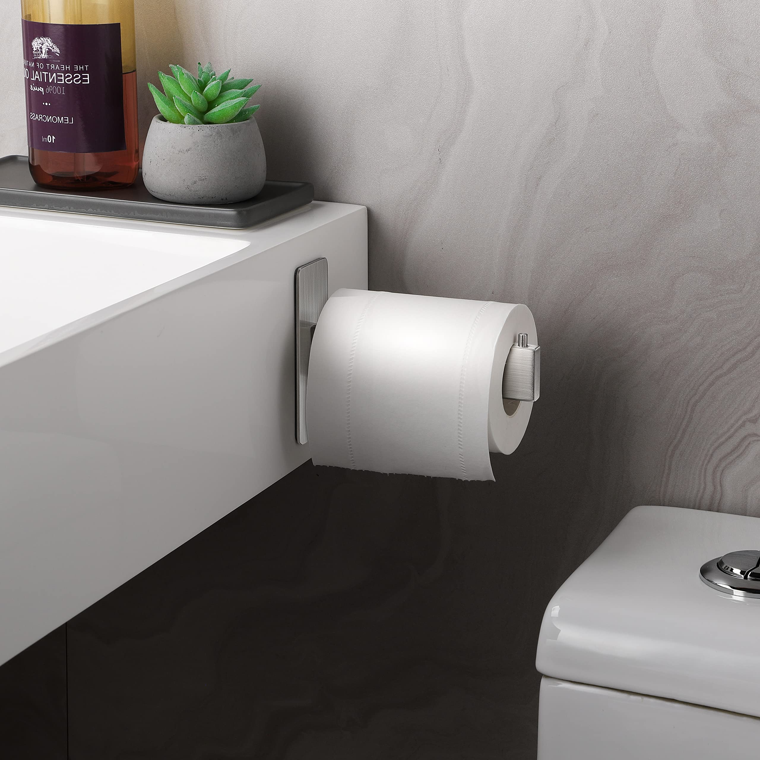 Portarotolo Carta Igienica Doppio Da Parete - Acciaio Inox Nichel Spazzolato - Foto 9