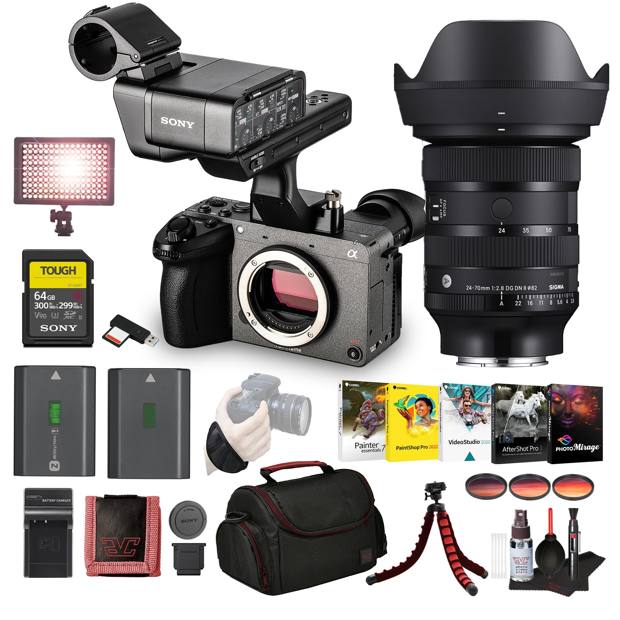 Sony FX2 Cinema Camera with 24-70mm Lens &amp; Filter Kit Bundle