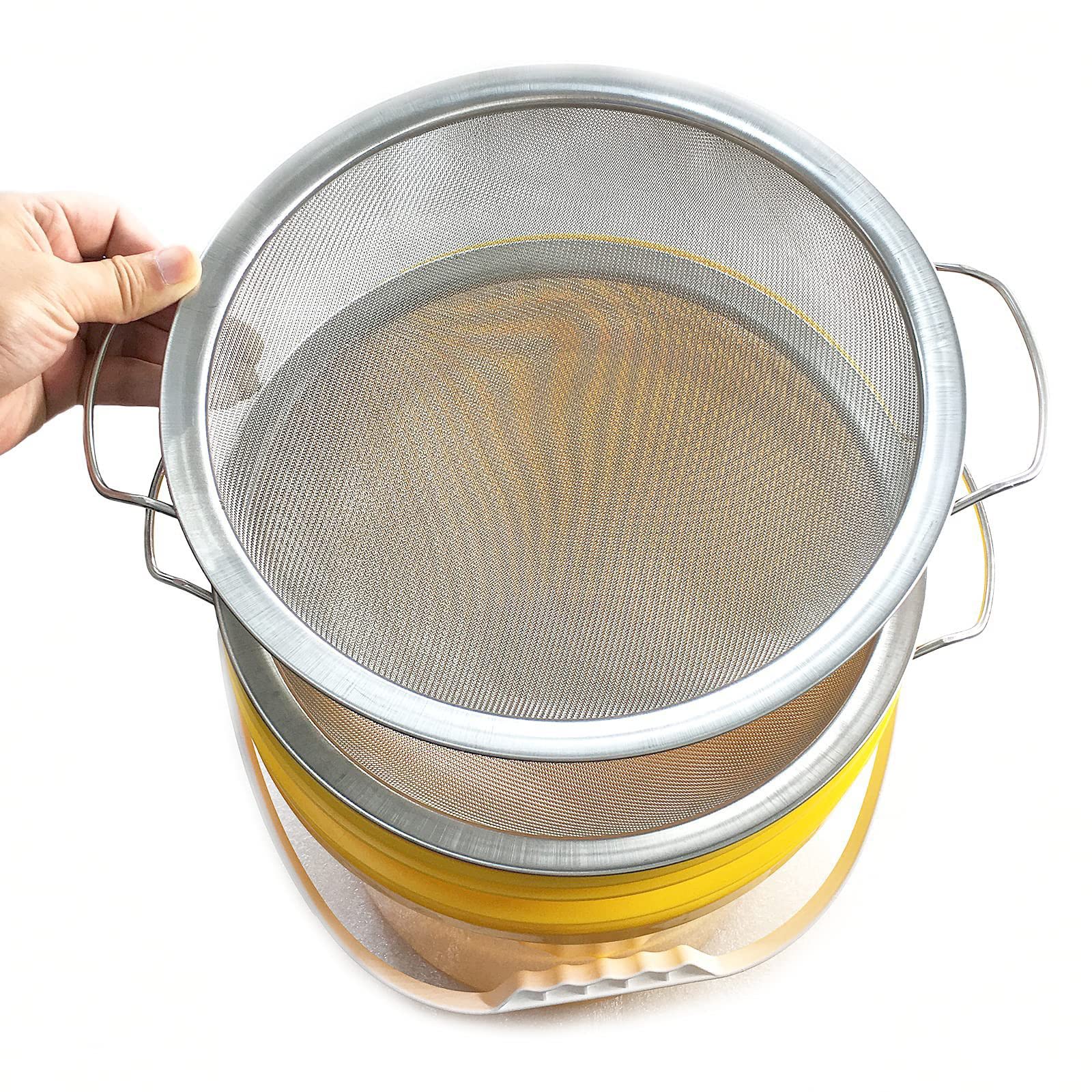 Fine Mesh Strainer - 60 Mesh 316 Stainless Steel Paint Filter Emulsion Honey Funnel Cover Fits 5 Gallon Bucket