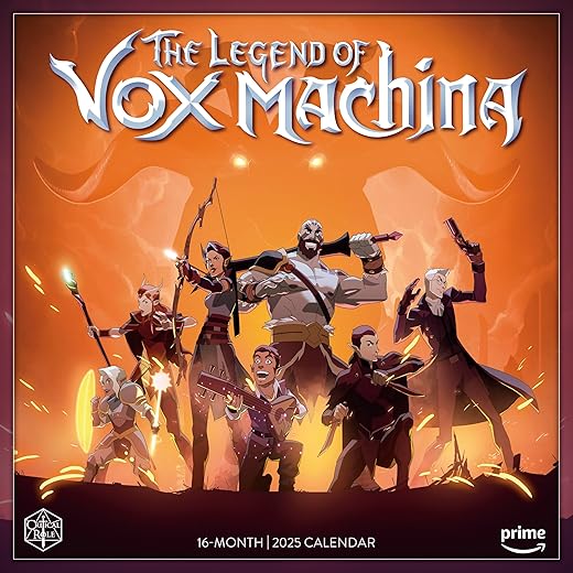 LEGEND OF VOX MACHINA 2025 WALL CALENDÁRIO