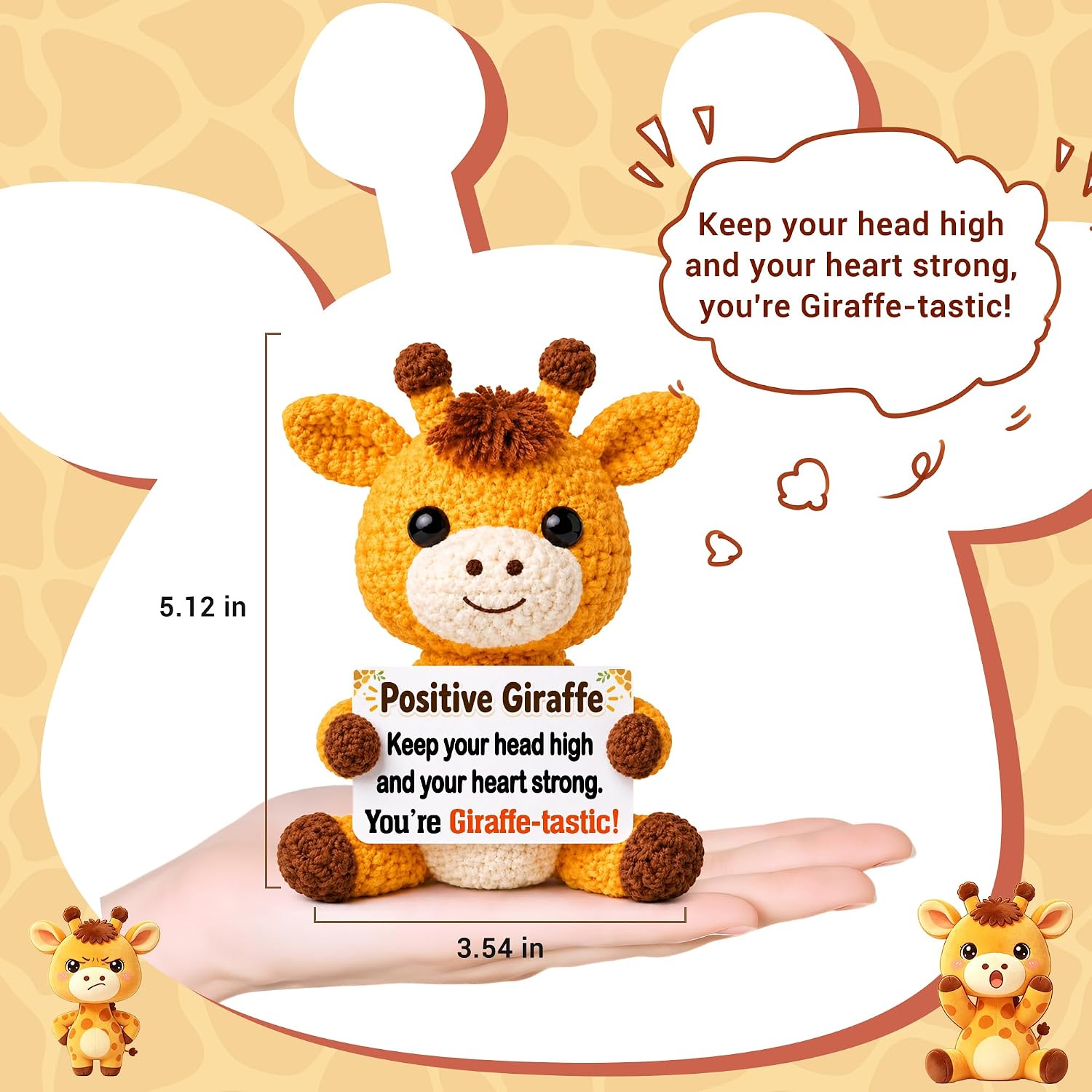 MUTUALUS Emotional Inspirational Gifts for Women - Crochet Positive Giraffe