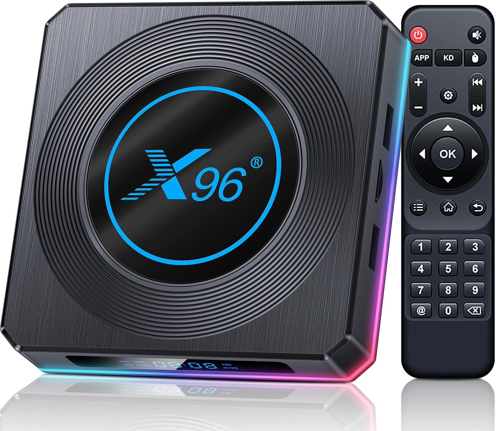 Android TV Box 11.0 4GB 64GB, Android Box Amlogic S905X4 Support Ethernet 1000M LAN 2.4G 5.8G WiFi B