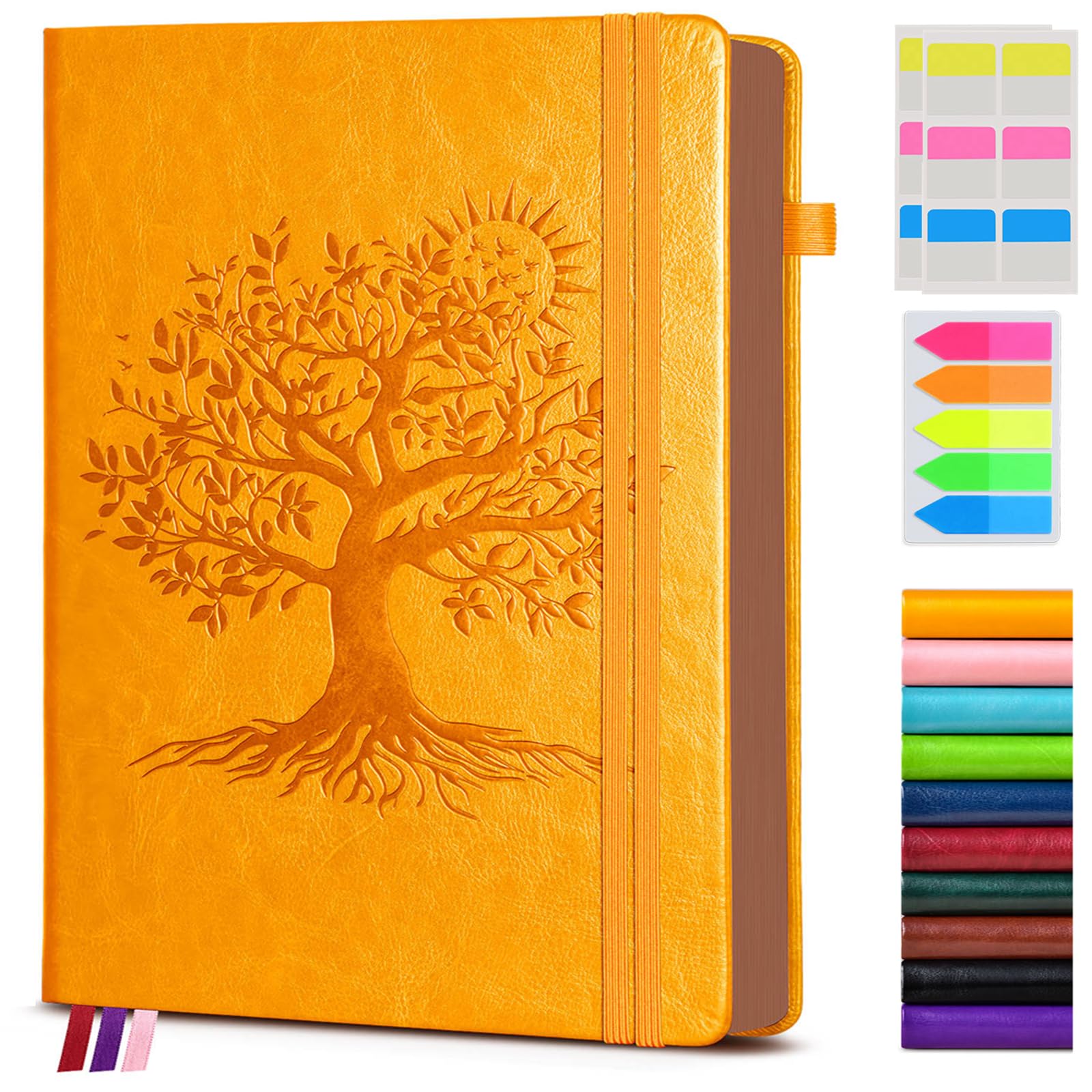 Vintage Leather Journal with 300 Numbered Pages,A4 Lined Journal for Men Women,Daily Journals for Writing,College Ruled Notebook for Work,School,Note taking,Travel Diary,Large (8.5" X 11.3")