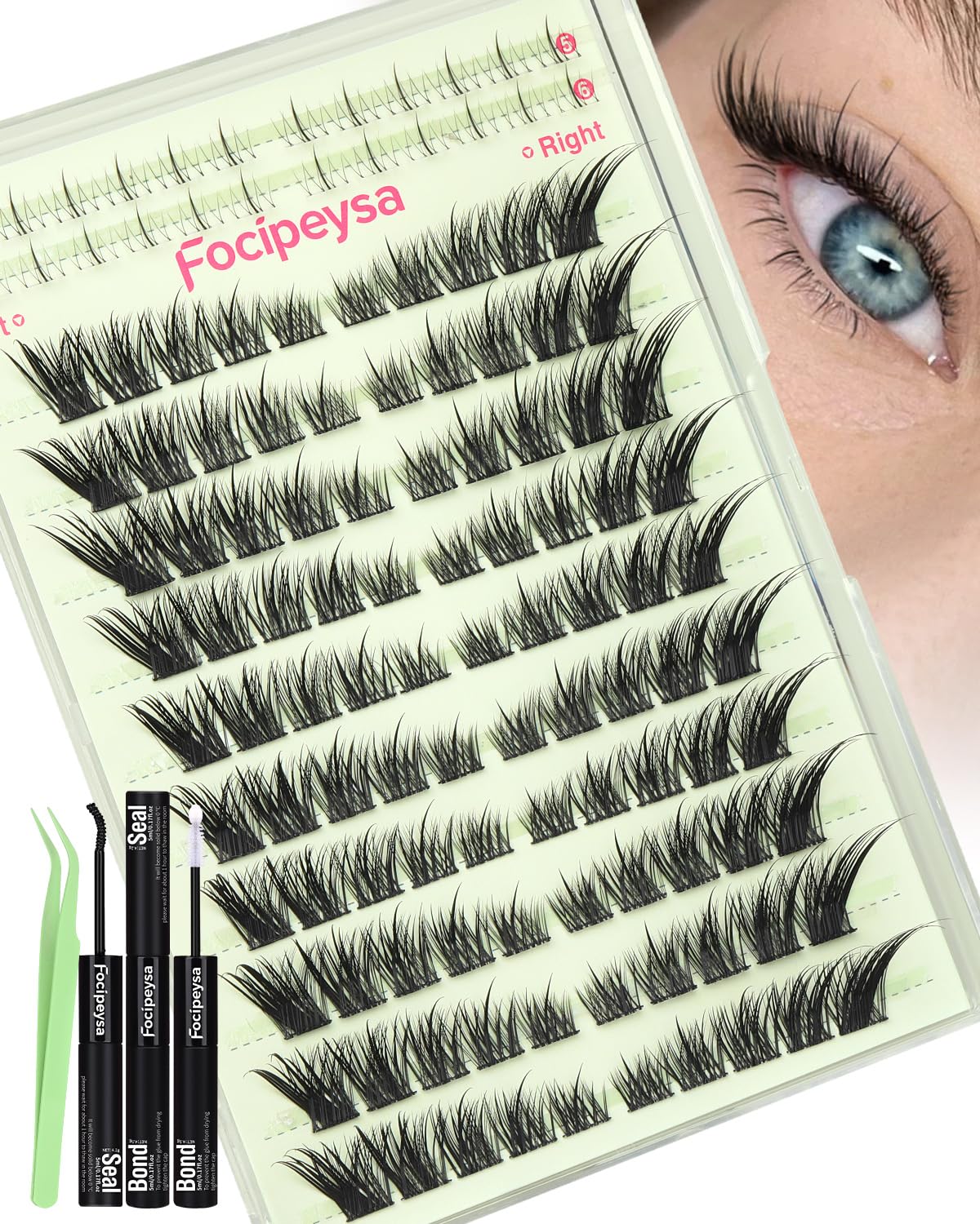 Focipeysa Wispy Lash Clusters - Fox Eye Lashes -9 Focipeysa Wispy Lash Clusters - Fox Eye Lashes -9