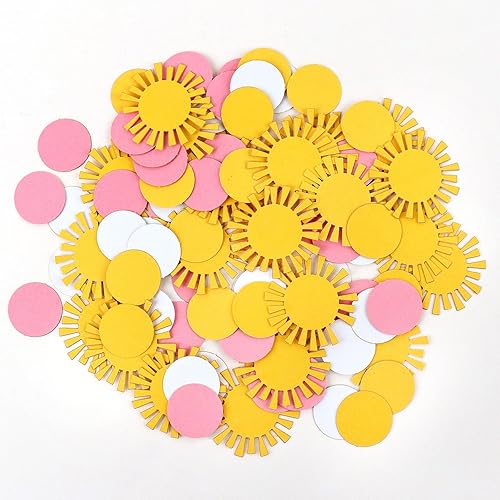 Miniatura 4 de 100 piezas de confeti de sol con la frase "You are my sunshine" (Confeti de sol You are My Sunshine),