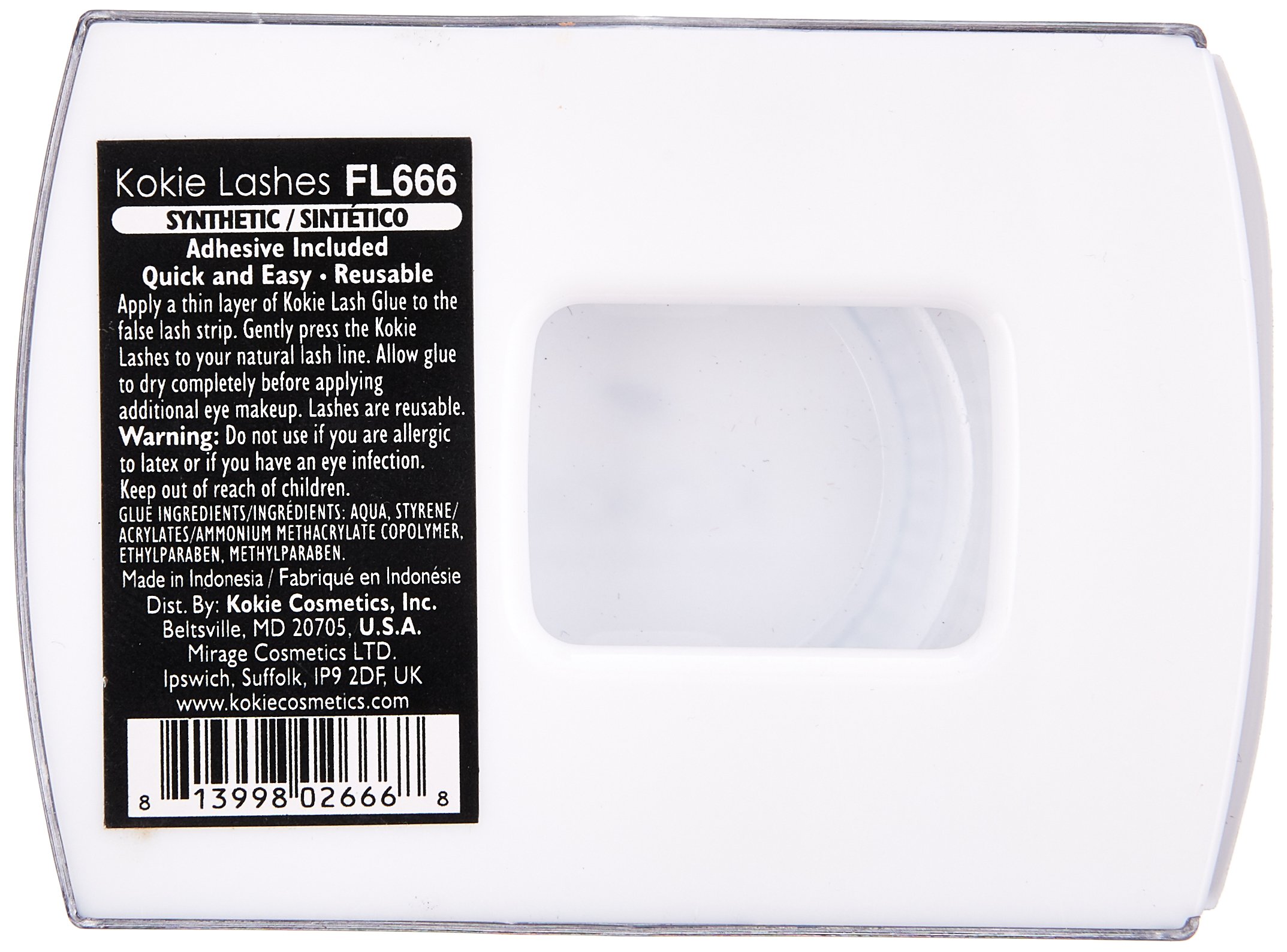 Kokie Cosmetics False Lashes, Fl666, 0.05 Ounce
