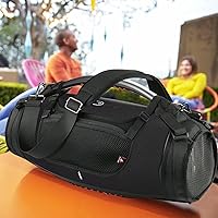 Vista 7 de TXEsign Correa de transporte de viaje para JBL Boombox 3/Boombox 3 Wi-Fi impermeable altavoz portátil, correa para el hombro con dos cubiertas Negro