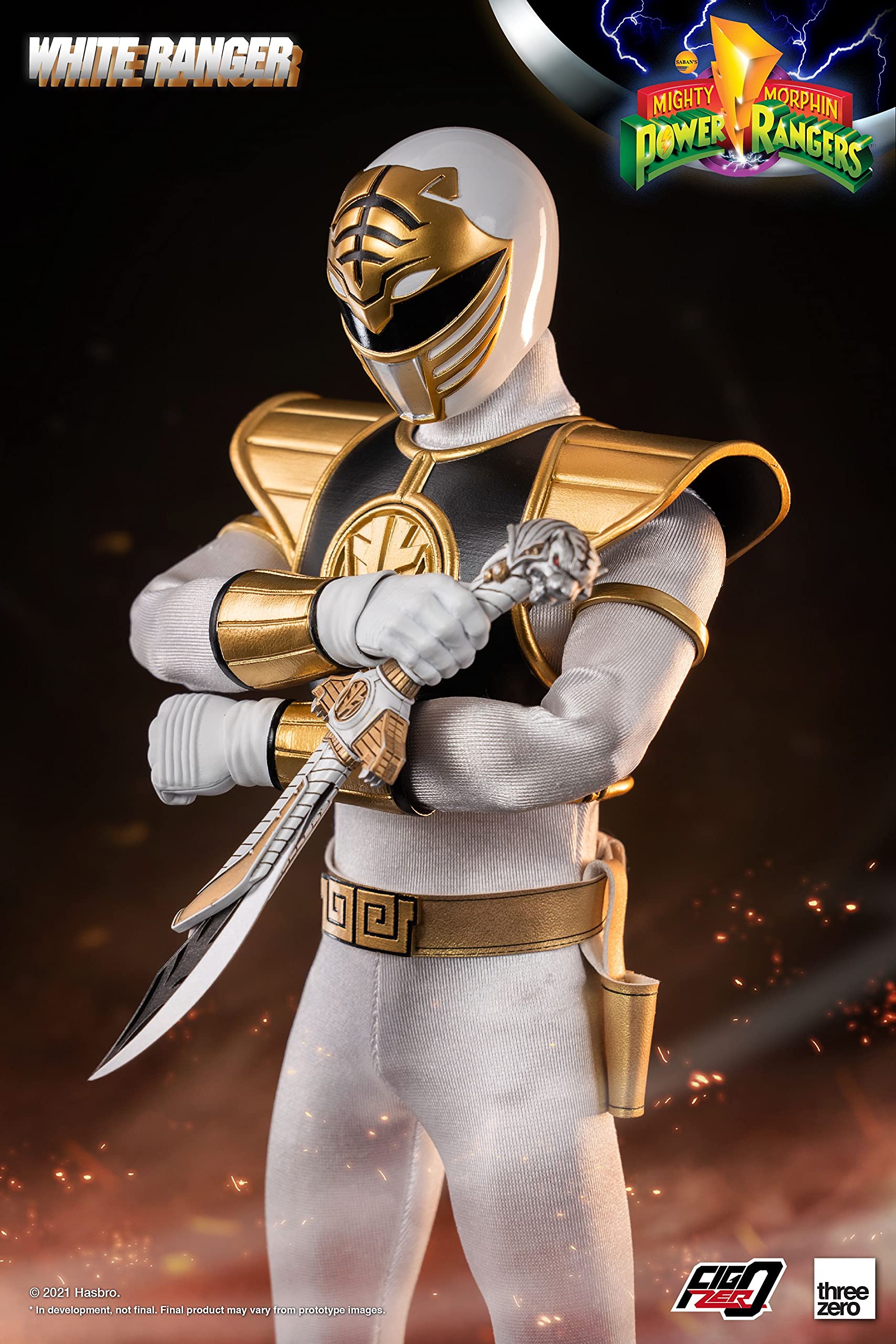 特撮 MIGHTY MORPHIN POWER RANGER three zero ThreeZero Mighty Morphin Power Rangers: White Ranger 1:6 Scale