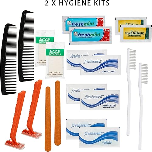 Miniatura 8 de UrbanPrepp Kit combinado de supervivencia de 72 horas  Bolsa para 2 personas y caja de supervivencia con alimentos, agua, primeros auxilios,