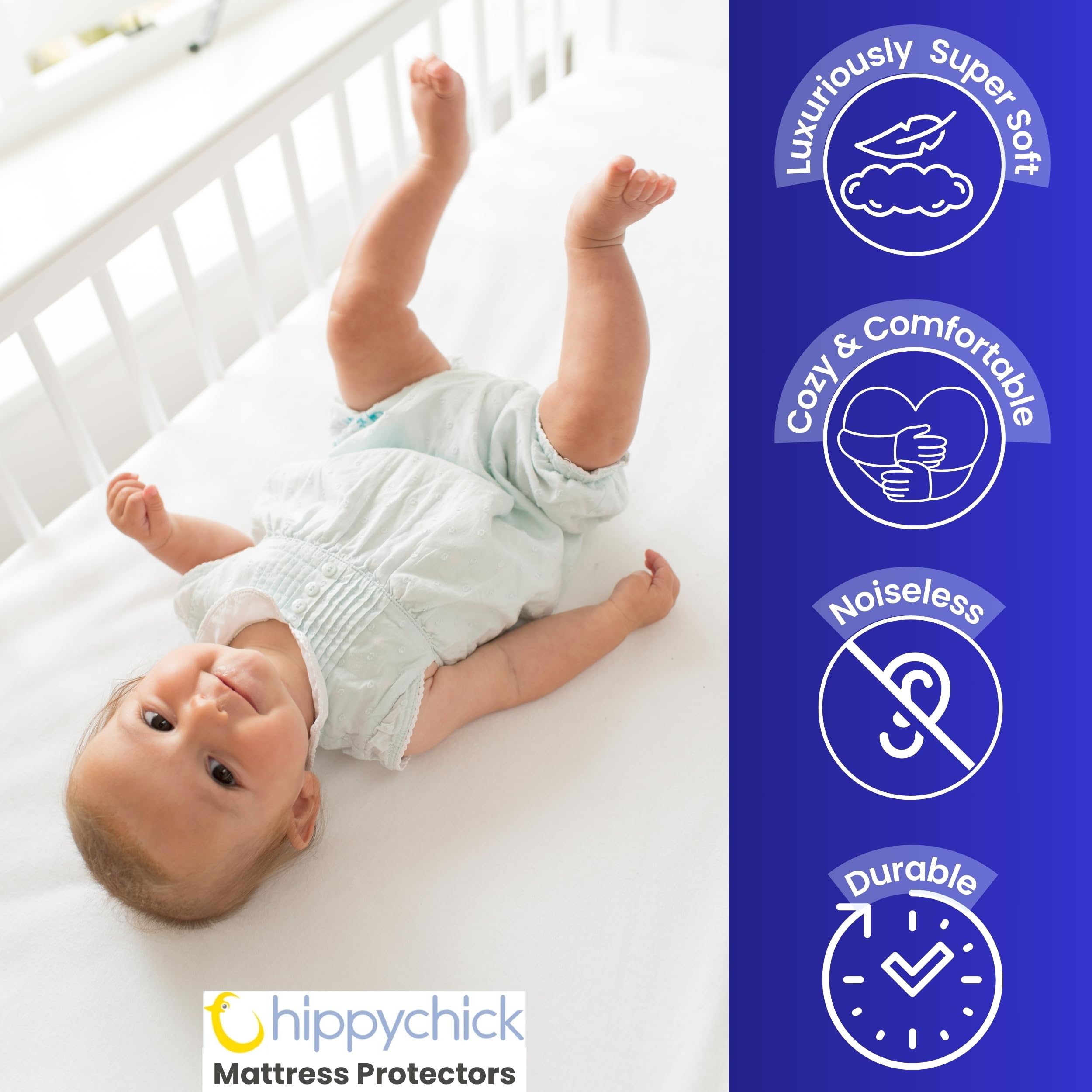 Hippychick Couvre-Matelas Plat Feuille - 100 x 150 cm