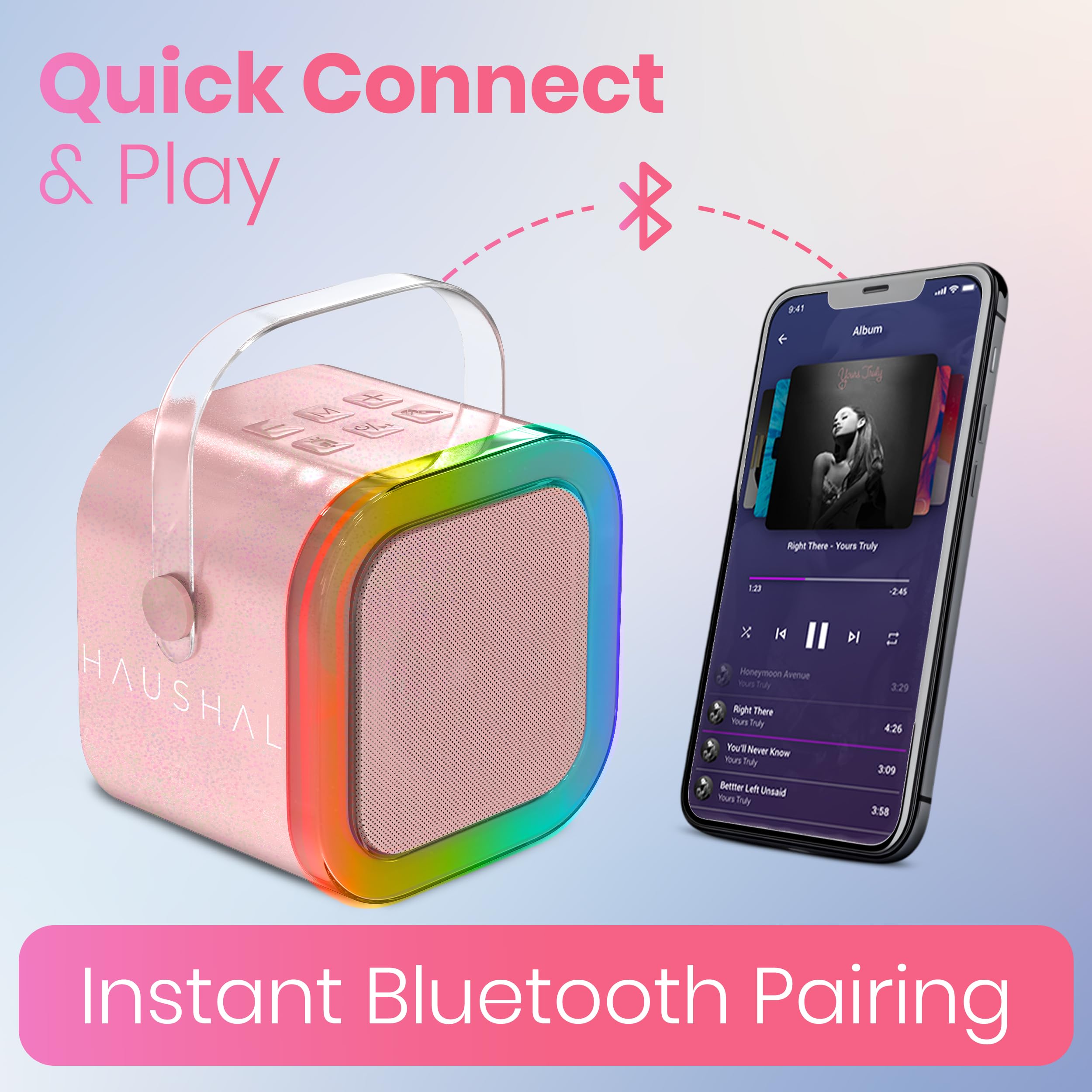 Mini macchina per karaoke con 2 microfoni wireless per bambini e adulti, altoparlante Bluetooth portatile per bambine di 8-12 anni, piccolo microfono Kareoke per feste di bambini, ragazzi e ragazze
