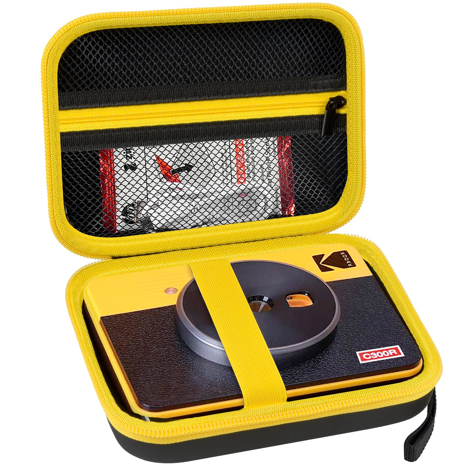 ANKHOH Print Camera Case for Kodak Mini Shot 3 Retro 4PASS Wireless Instant Camera & Photo Printer, Picture Printer Carrying Storage Bag Holder Fits for Kodak Mini 3 Retro(Box Only) (Yellow)