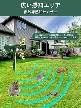 Amazon | 動物撃退器 猫よけ 猫避け LAOSEP 超音波 害獣撃退器 効果