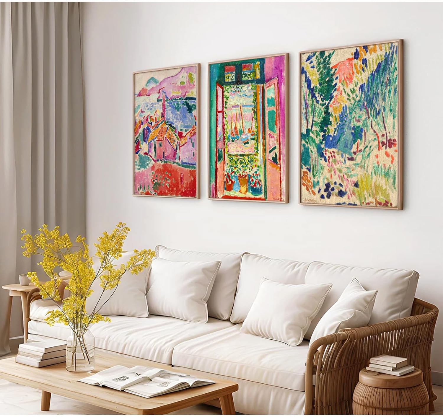 Henri Matisse Wall Art Prints Aesthetic Canvas Matisse Wall Decor Painting Colorful Matisse Wall Art Poster Boho Abstract Matisse Picture Artwork for Bedroom Living Room 24x36 Inch Unframed Set of 3