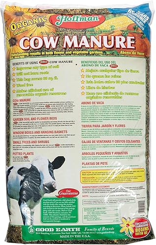 Miniatura 3 de Hoffman Fertilizante orgánico de estiércol de vaca para jardín de verduras y flores, formulación 1-1-1, 20 libras