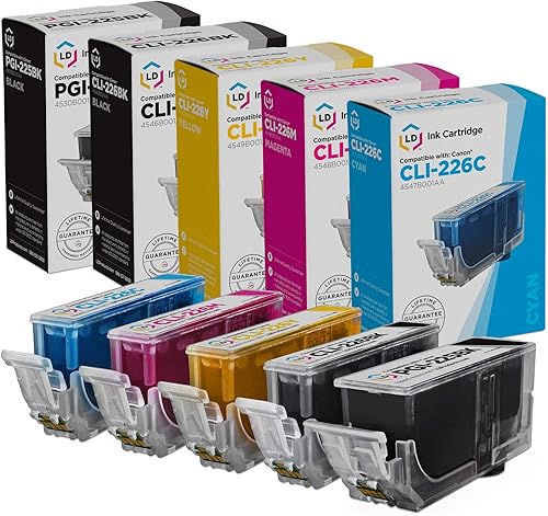 Miniatura 11 de Repuesto LD compatible para cartuchos de tinta negra de Canon CLI-226BK, Negro Tinte negro individual,Cian,Cian, magenta, amarillo,Negro -,Negro