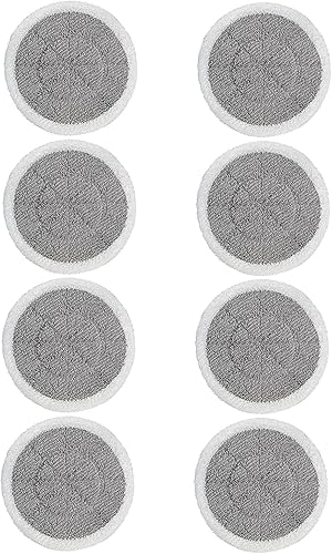 VideoPUP Almohadillas de microfibra de repuesto para trapeador de vapor, 8 unidades, color negro y gris, reutilizables, lavables, compatibles con
