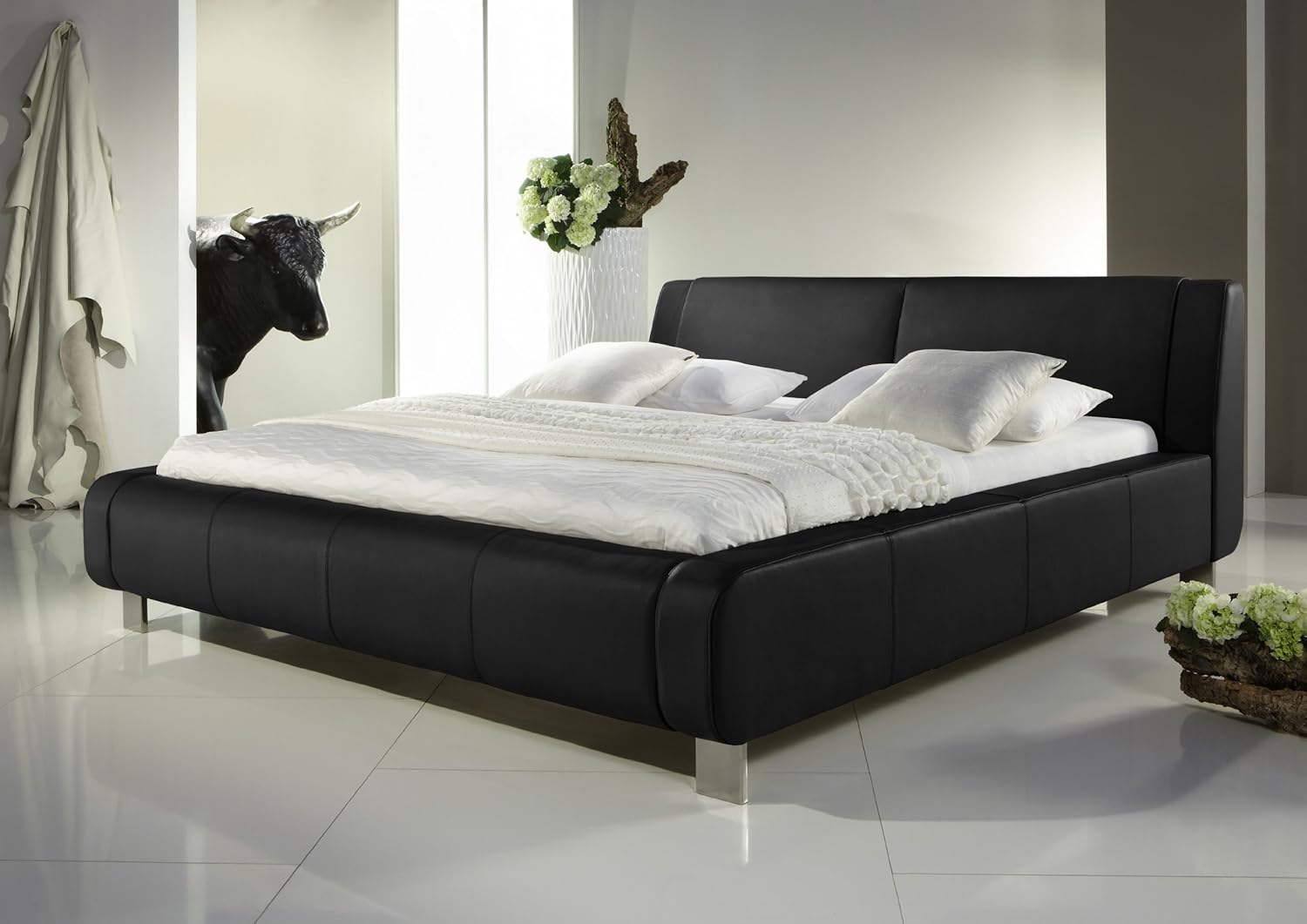 Bestia Hunter Collare Cane - Pelle Vera Imbottita, Razze Grandi, Corso, Rottweiler, Larghezza 6.3cm