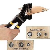 Vista 3 de Kit de herramientas para ojales, herramienta multiusos manual de mano, remache, prensa, alicates, 3 troqueles intercambiables con 900