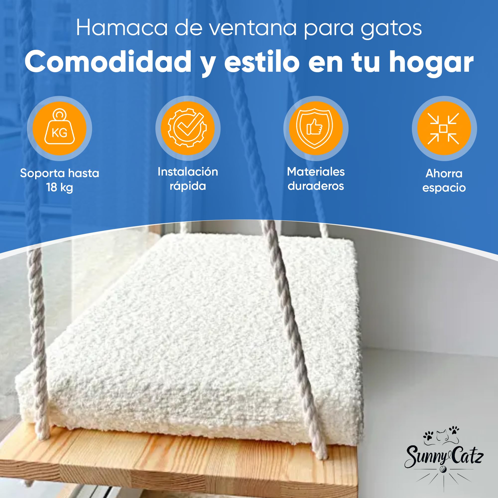 Hamaca Gato Ventana Colgante | Cama para Gatos Accesorios | Hamaca para Gatos | Cat Bed | Cama Gato Ventana | Hamaca Ventana Colgante | Cama Cao | Kittybay | Desk Cat Bed | Cama para felino