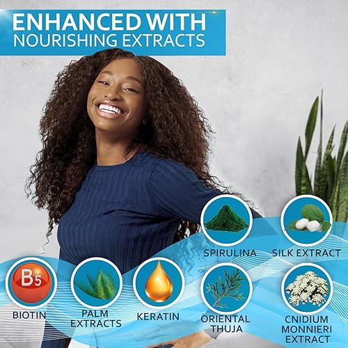 Miniatura 3 de Champú de biotina para cabello más grueso y fuerte, champú voluminizador y espesante para hombres y mujeres, sin sulfato, fórmula de grado de salón