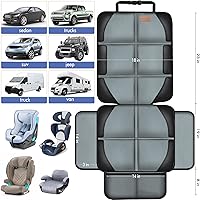 Vista 3 de Fundas protectoras de asiento de automóvil para niños, tela 600D, impermeable, antideslizante, acolchado más grueso con bolsillos de almacenamiento