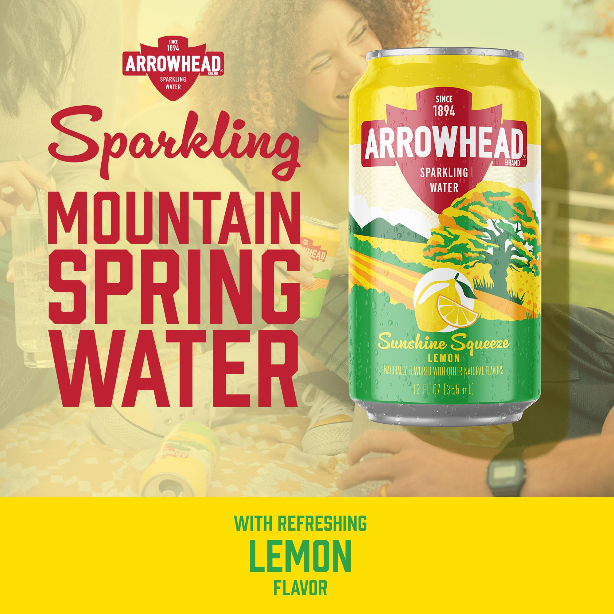 Amazon.com : Arrowhead Sparkling Water, Lemon Flavor - 8-Pack, 12