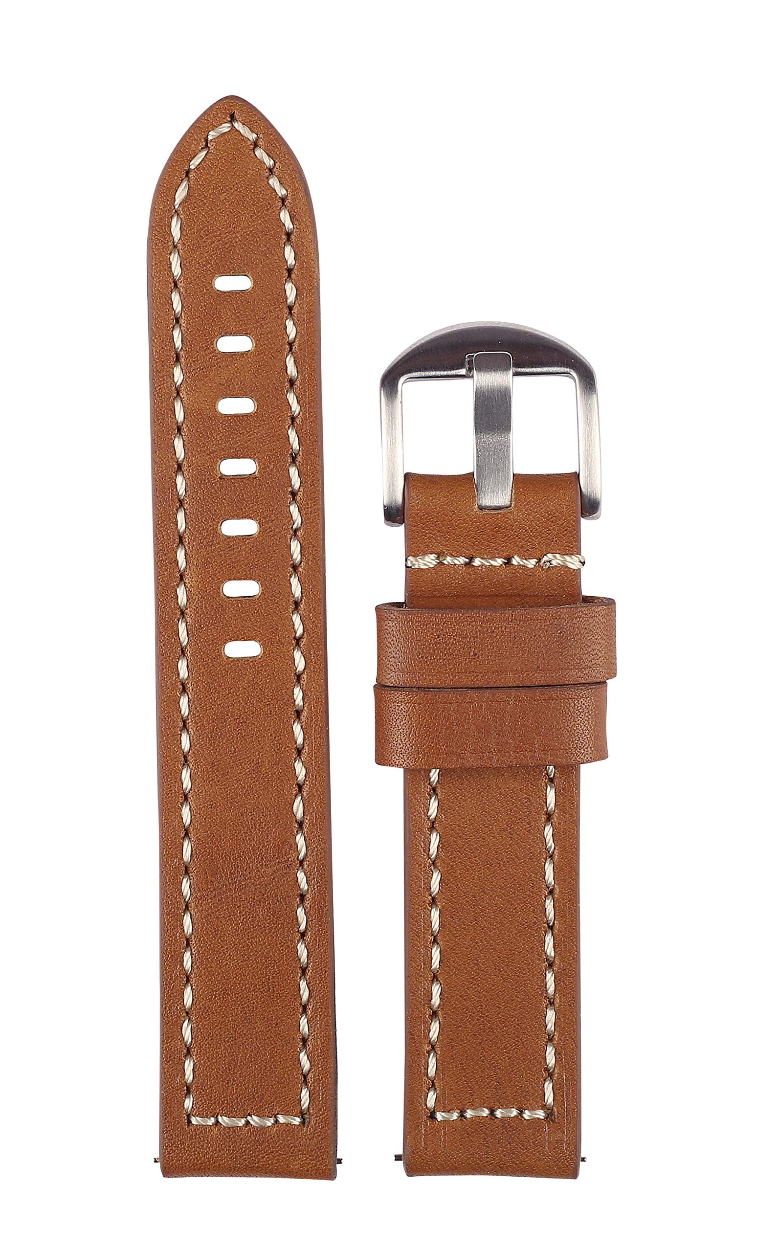 EXOR ARGEN M TAN Colour Leather Watch Straps With Quick Release for Men Women With CUT EDGE finish of 20MM Genuine watch Leather strap (B08MV7DHFN) Amazon Price History, Amazon Price Tracker