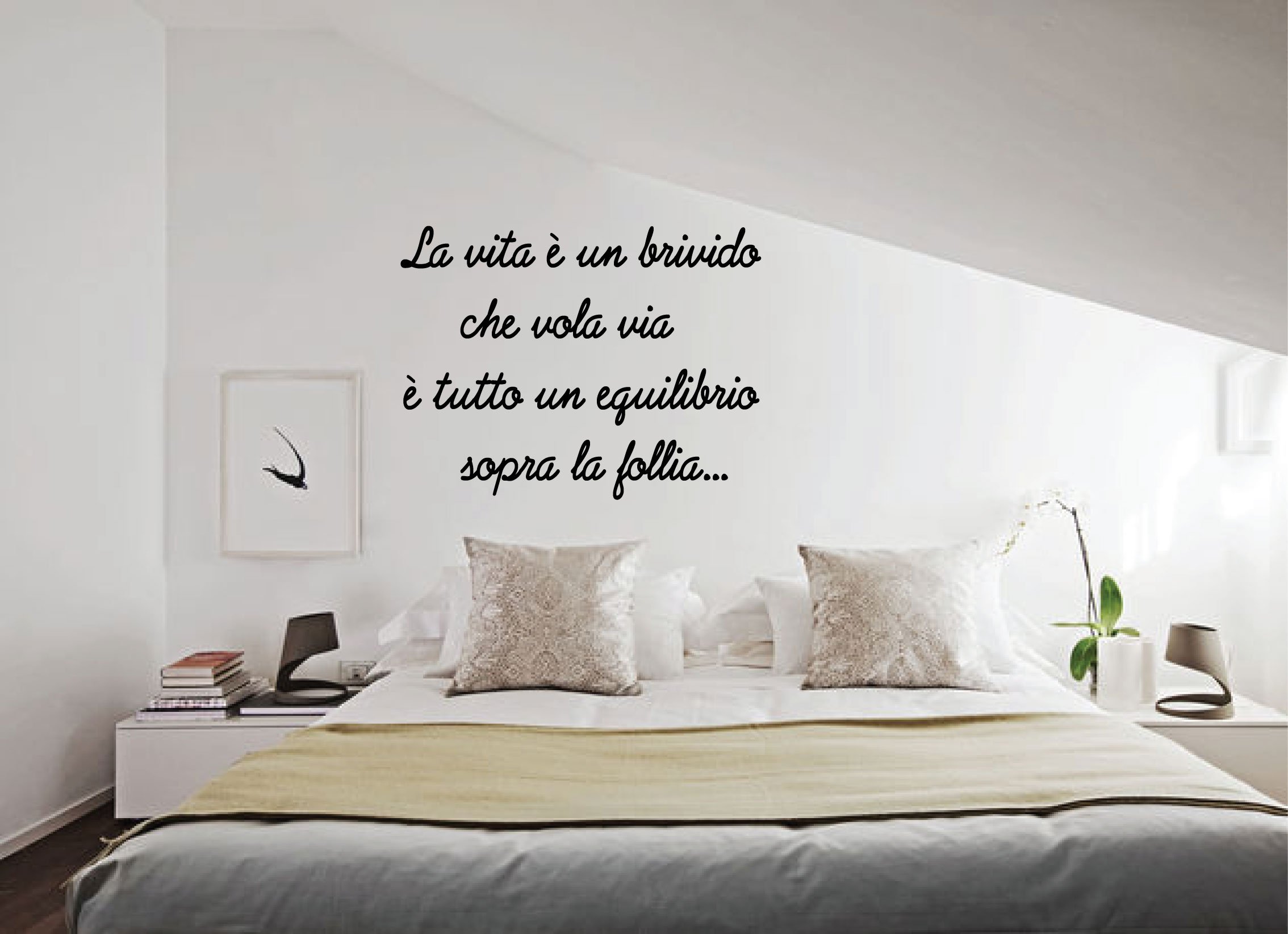 Adesivo Muro Con Frase 'La Vita è Un Brivido' - Wall Sticker Decorativo In Italiano Per Pareti - Foto 2