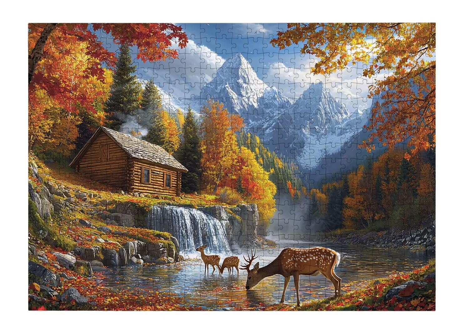 Puzzle 1000 Pezzi, Puzzle Autunno per Adulti, 70x50cm, Compact Box -4430