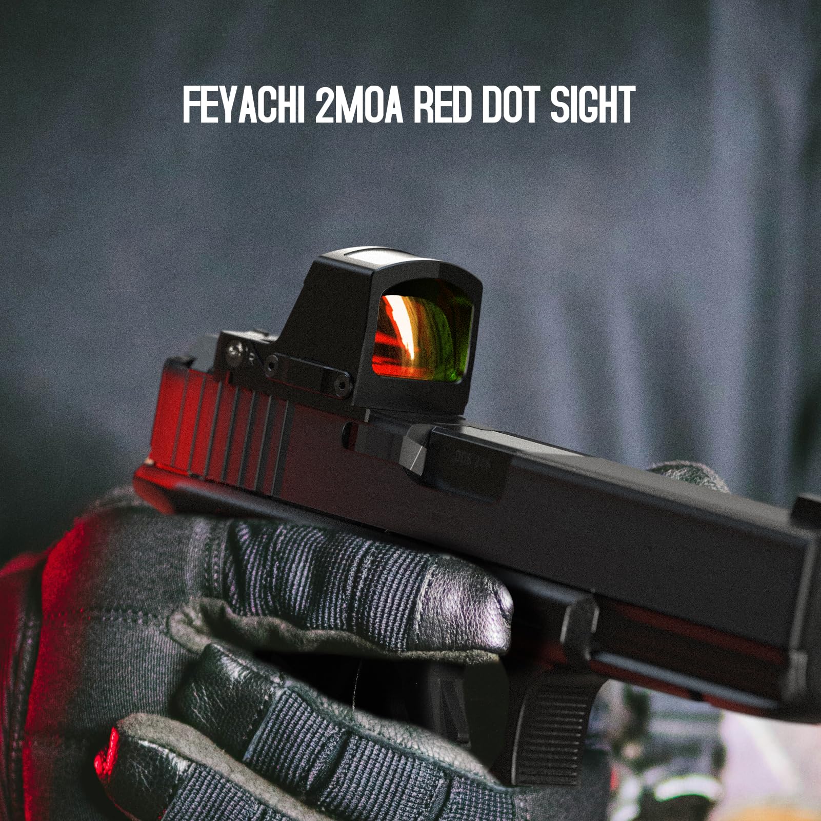 Feyachi RDS-58 Viseur Point Rouge 2 MOA Lunette de visée pour Pistolet RMR visière réflexe avec Plaque d'adaptation pour Pied MOS et Picatinny