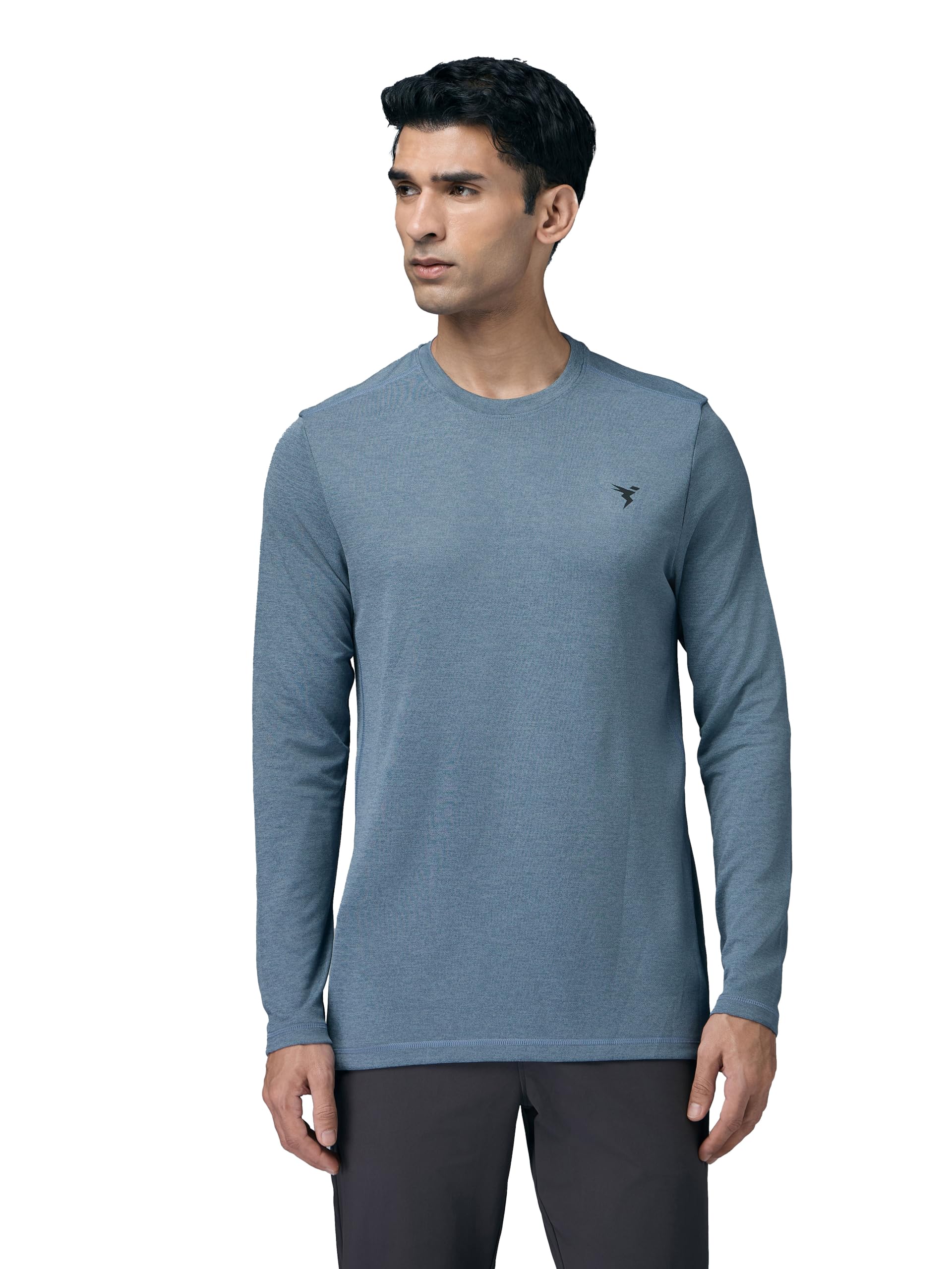 technosport Men's Polyester Slim Fit Self-Design Long Sleeve T-Shirt with Double Cool for Gym, Sports and Regular Use-picture-38