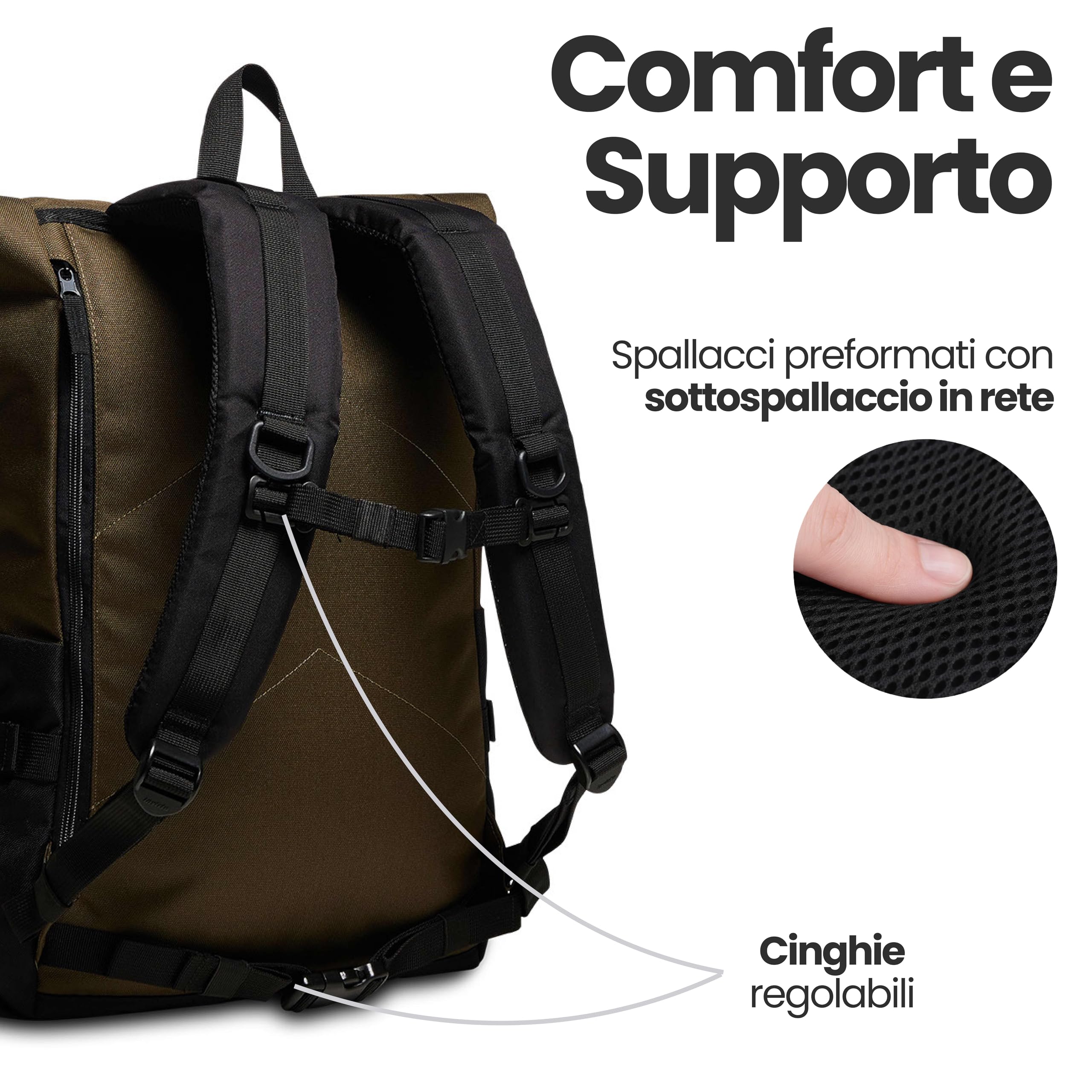 Invicta Zaino INVICTA - INVICT-ACT FOLD - Ufficio, Lavoro, Viaggio & Tempo Libero - Maxi Capienza - Tasca Interna Porta PC - Tasca Porta Borraccia