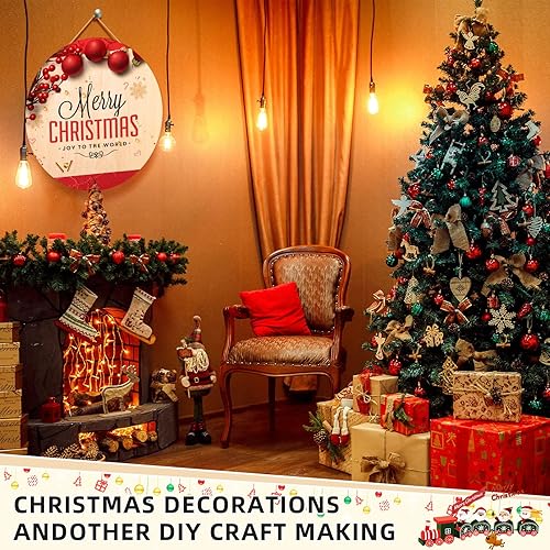 Miniatura 3 de Jetec 4 círculos redondos de madera de 30 pulgadas para manualidades, recortes de madera, discos de madera sin terminar, redondos de madera para