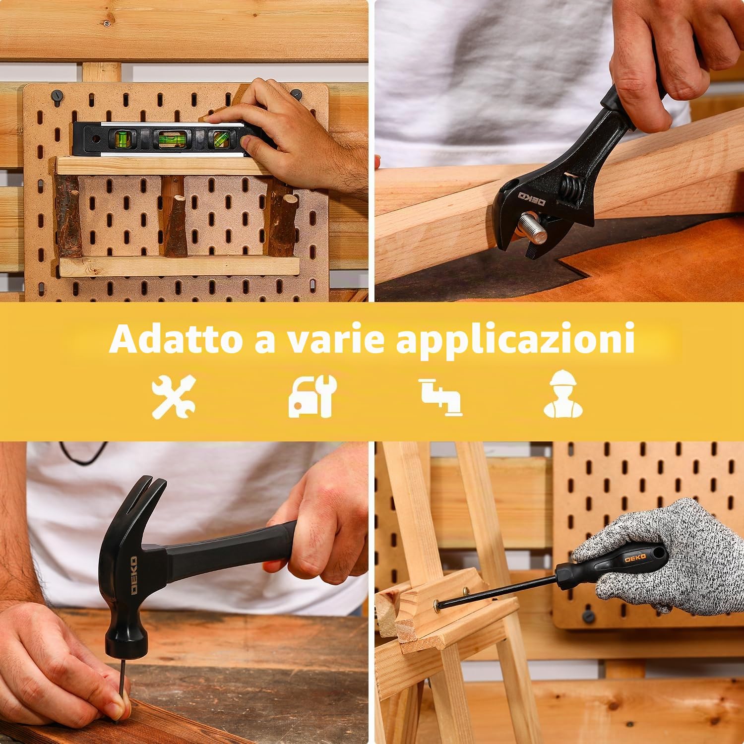 Kit di attrezzi per la casa: per uso domestico con chiave a bussola Set di utensili manuali di base per uomini Riparazione auto Meccanico Tool Kit Automotive con cassetta degli attrezzi in plastica