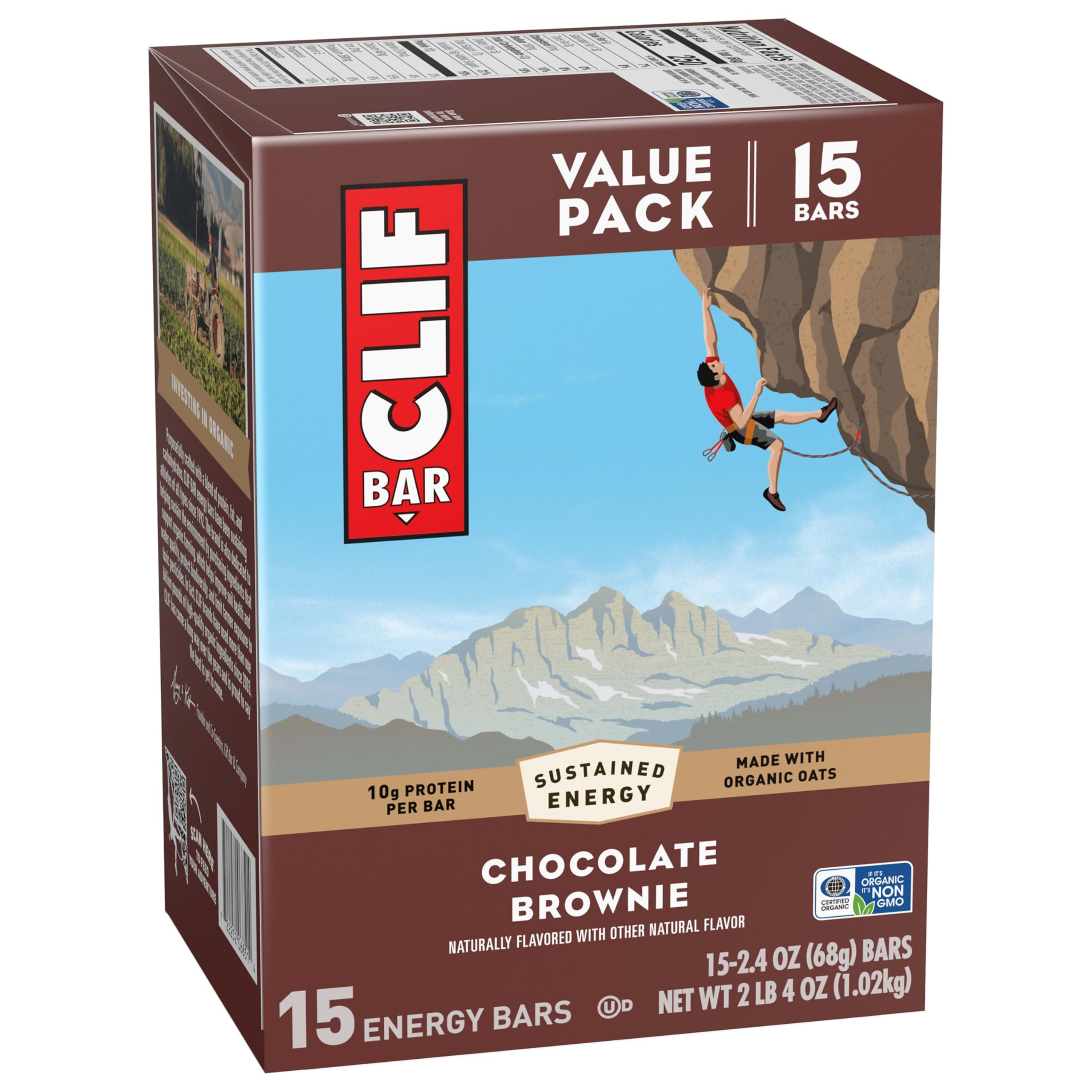 CLIF BAR Protein Energy Bars, Chocolate Brownie, 15ct — Amazon image 9