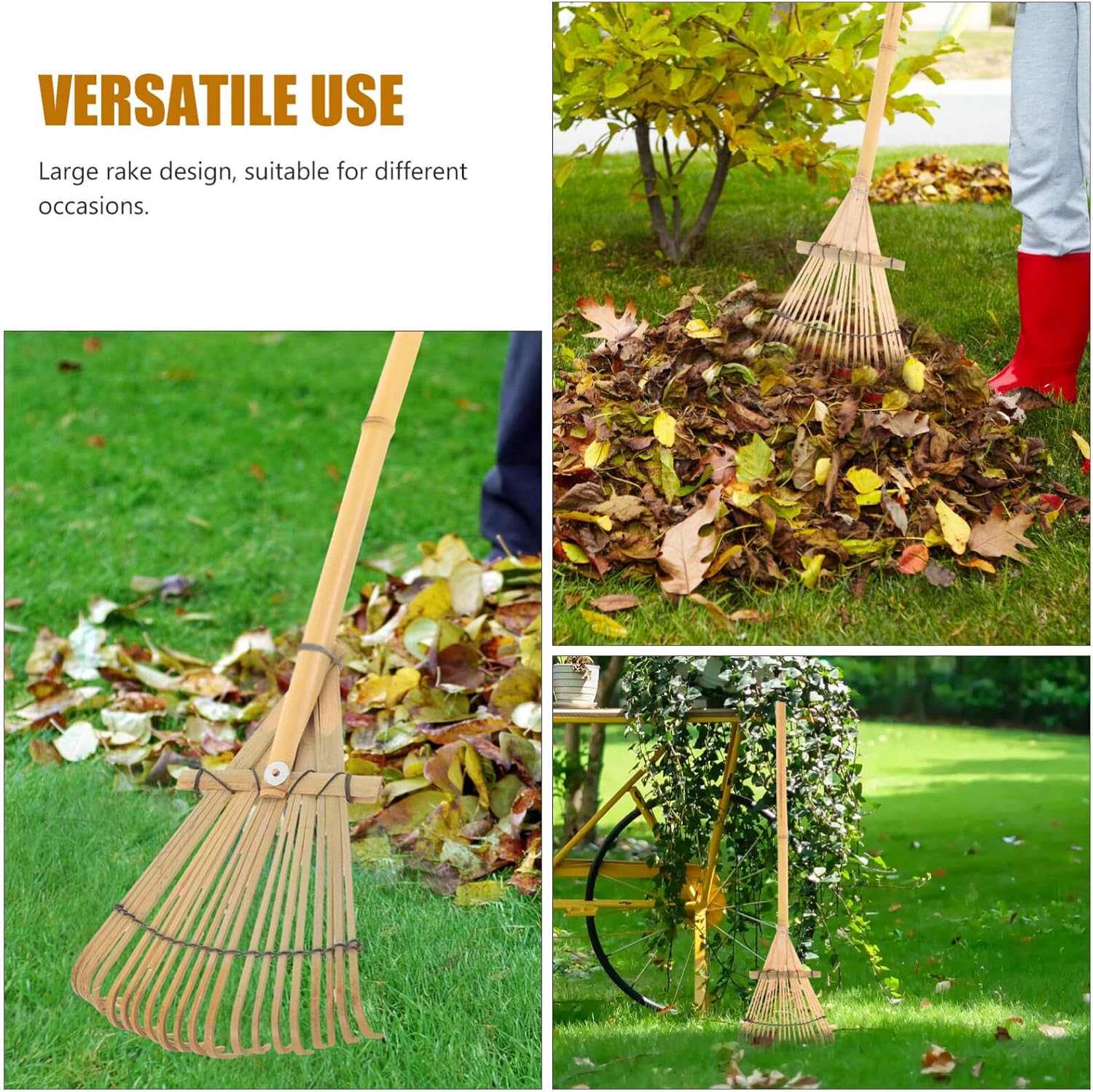 POPETPOP Garden Hand Rake Rake for Weeding and Leaf Collection Lightweight and Portable Gardening Tool for Soil Spreading and Debris Clearing Flower Beds
