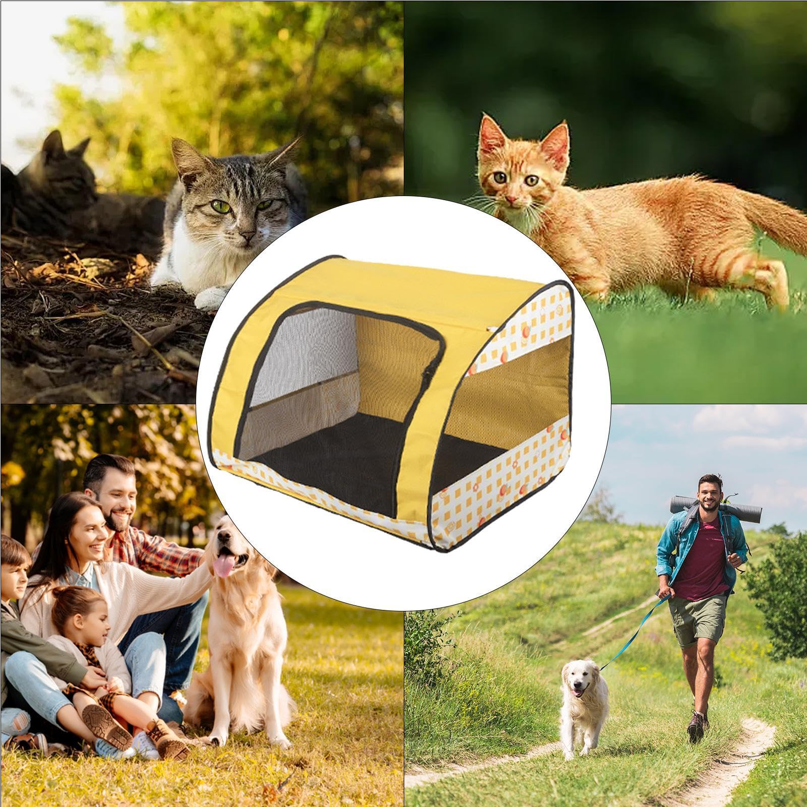 Tienda de campaña para perros – Corral plegable de tela Oxford antiarañazos para gatos | Caja de parto portátil multifuncional para gatos, casa anidada con malla transpirable para el hogar, criadero