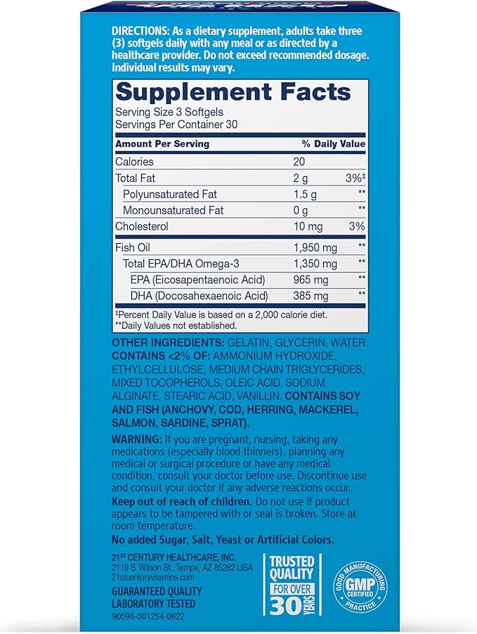 Alaska Wild Fish Oil Mega Omega-3