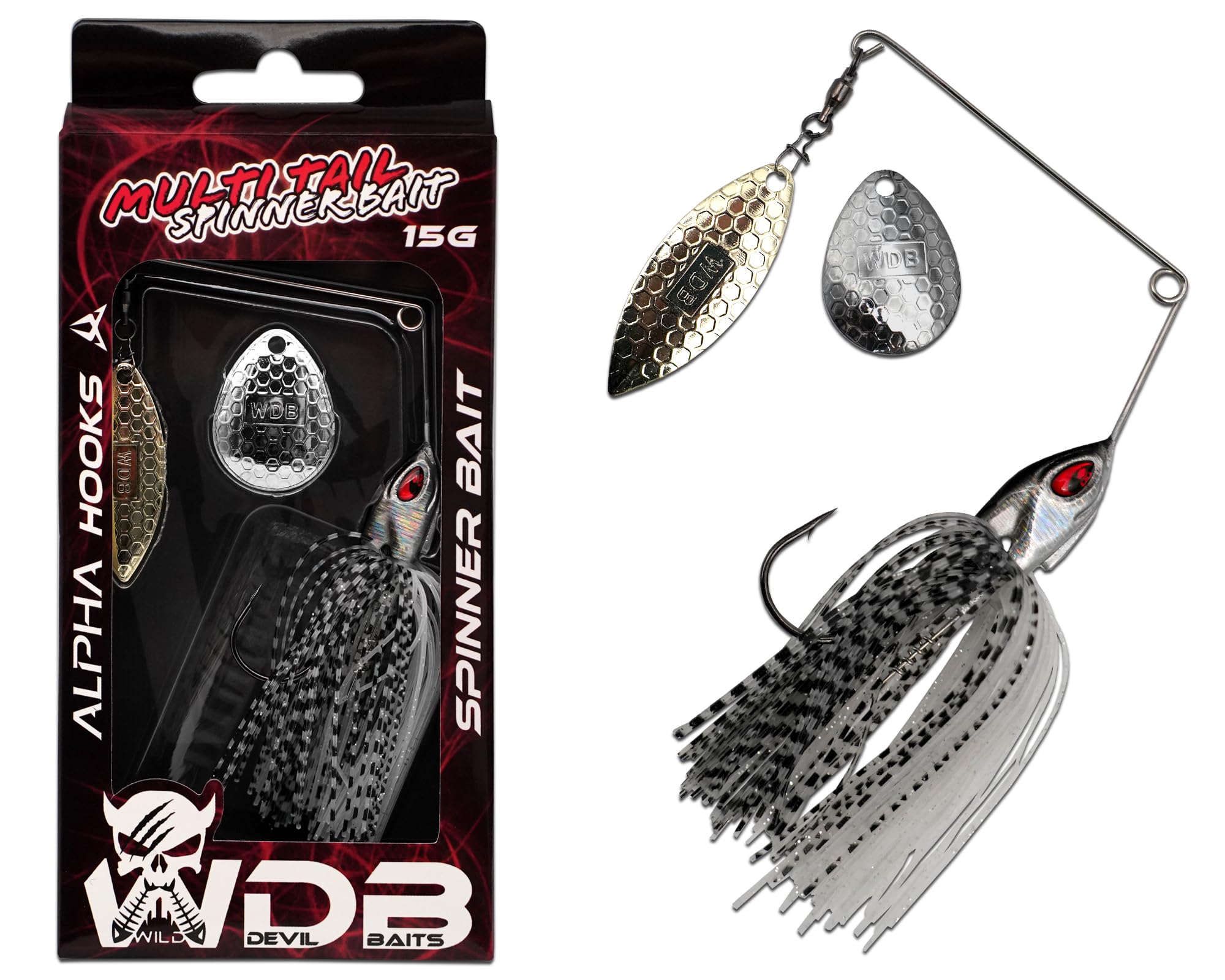 Wild Devil Baits Multi Tail Spinnerbait Spinner Bait Esca artificiale Spin Jig Esca da pesca persico luccio luccioperca