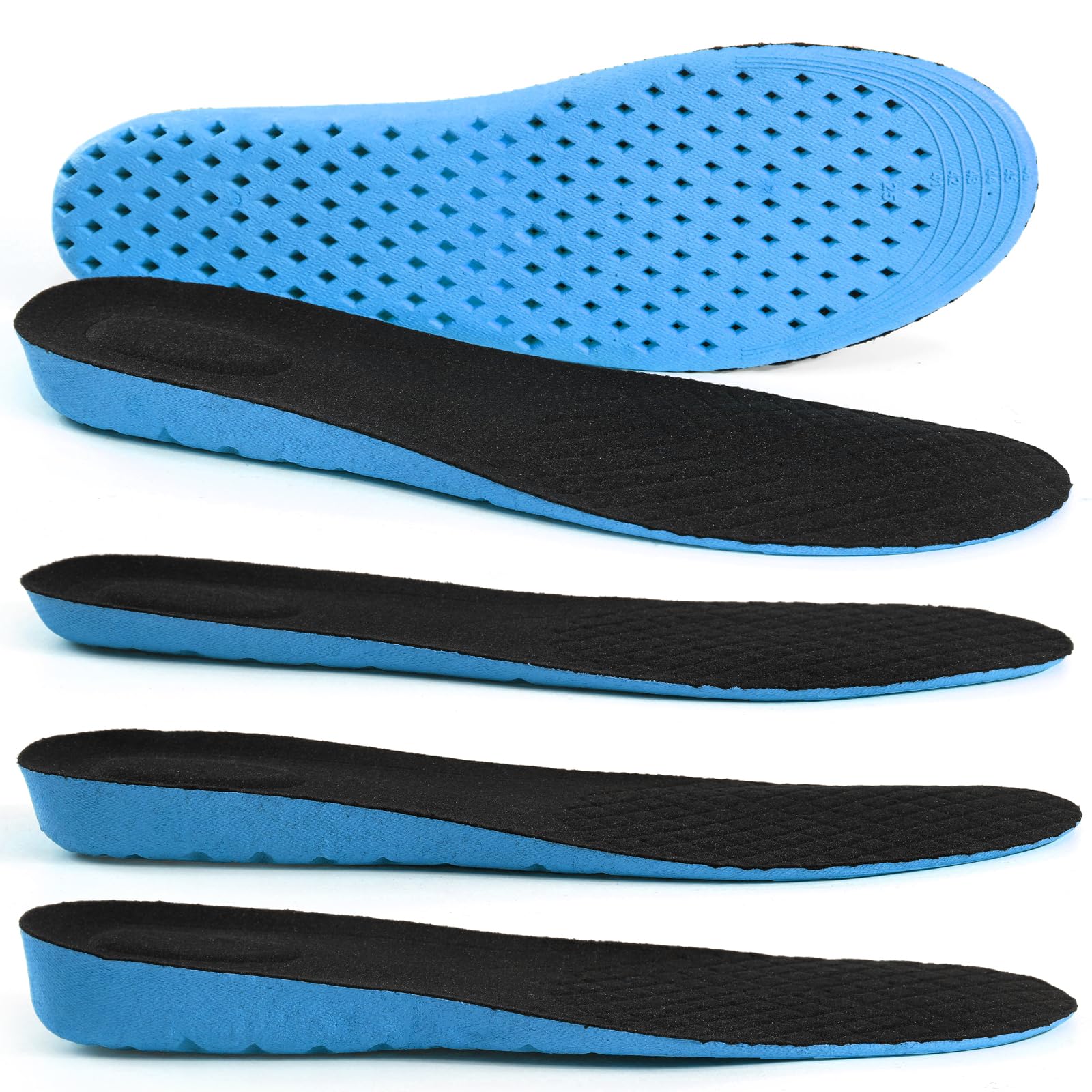 Height Increasing Insoles for Men & Women–Shock Absorbing, Breathable, Replacement Sports Shoe Inserts for All-Day Comfort
